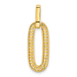 Sterling Silver Gold-tone with Micro Pave CZ Pendant