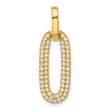 Sterling Silver Gold-tone with Micro Pave CZ Pendant