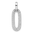 Sterling Silver Rhodium-plated with Micro Pave CZ Pendant