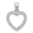 Sterling Silver Rhodium-plated CZ Heart Pendant - Birthstone Company