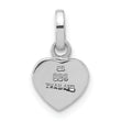 Sterling Silver Rhodium-plated Pink Mother of Pearl Heart Pendant