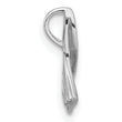Sterling Silver Rhodium-plated Floral Leaf Chain Slide