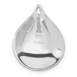 Sterling Silver Rhodium-plated Polished Teardrop Chain Slide