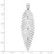Sterling Silver Rhodium Plated Polished Moveable Leaf Pendant