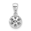 Sterling Silver Rhodium-plated Micro Pav‚ CZ Ball Pendant