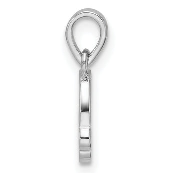 Sterling Silver RH-plated Multi-color Enamel Rainbow Children's Pendant