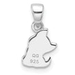 Sterling Silver Rhod-plated Multi-color Enameled Dog Children's Pendant