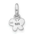 Sterling Silver Rhodium-plated Children's Small Enamel Butterfly Pendant