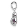 Sterling Silver Rhodium-plated Polished Amethyst Pendant