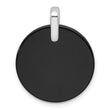 Onyx Circle & Cubic Zirconia Star Dangle Pendant in Sterling Silver, 24mm Moveable