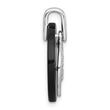 Onyx Circle & Cubic Zirconia Leaf Dangle Pendant in Sterling Silver, 24mm Moveable