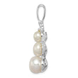 Sterling Silver FW Cultured Pearl Snowman Pendant - Birthstone Company