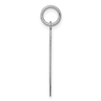 Sterling Silver/Rhodium-plated Satin Number 0 Charm