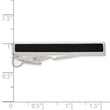 Men's Rectangle Onyx Tie Bar in Sterling Silver 42 in