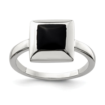 Sterling Silver Onyx Ring - Birthstone Company