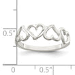 Sterling Silver D/C Heart Ring