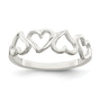 Sterling Silver D/C Heart Ring
