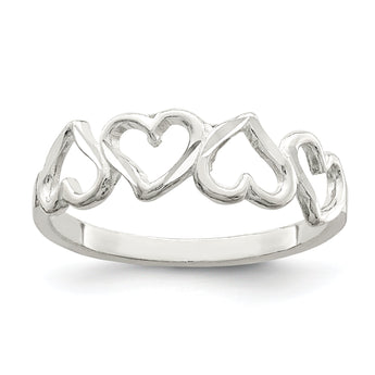 Sterling Silver D/C Heart Ring