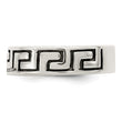 Sterling Silver Antiqued Greek Key Ring - Birthstone Company