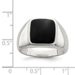 Sterling Silver Synthetic Onyx Ring - Birthstone Company