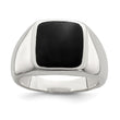 Sterling Silver Synthetic Onyx Ring - Birthstone Company