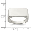 Sterling Silver 9x19mm Closed Back Signet Ring