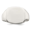 Sterling Silver 14x15mm Closed Back Signet Ring