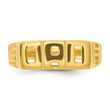 Sterling Silver Gold-tone Polished DAD Ring