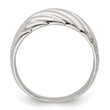 Sterling Silver Solid Fancy Ribbed Ring