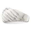 Sterling Silver Solid Fancy Ribbed Ring
