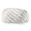 Sterling Silver Solid Fancy Ribbed Ring