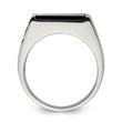 Men's Onyx Ring in Sterling Silver, Size 11