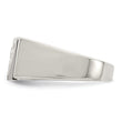 Sterling Silver Rhodium-plated Men's Onyx Ring