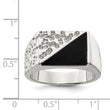 Men's Onyx Ring in Sterling Silver, Size 11