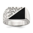 Men's Onyx Ring in Sterling Silver, Size 11