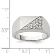 Sterling Silver Rhodium Plated Men's CZ Fashion Ring