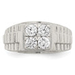 Sterling Silver Rhodium-plated CZ Fashion Ring