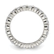 Sterling Silver Rhodium-plated CZ Band