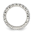 Sterling Silver Rhodium-plated CZ Band - Birthstone Company