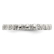 Sterling Silver Rhodium-plated CZ Band - Birthstone Company
