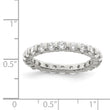 Sterling Silver Rhodium-plated CZ Band - Birthstone Company