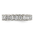 Sterling Silver Rhodium-plated CZ Eternity Band - Birthstone Company
