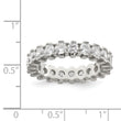 Sterling Silver Rhodium-plated CZ Eternity Band - Birthstone Company