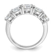 Sterling Silver Rhodium-plated CZ 5-Stone Ring - Birthstone Company