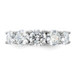 Sterling Silver Rhodium-plated CZ 5-Stone Ring - Birthstone Company