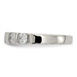 Sterling Silver Rhodium-plated CZ 5-Stone Ring