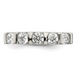 Sterling Silver Rhodium-plated CZ 5-Stone Ring