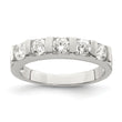 Sterling Silver Rhodium-plated CZ 5-Stone Ring