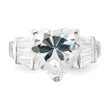 Sterling Silver CZ Heart Ring