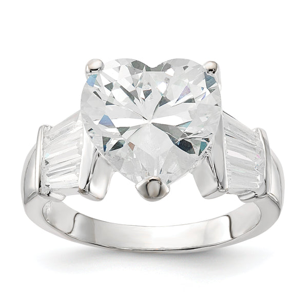 Sterling Silver CZ Heart Ring
